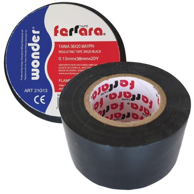 PVC ИЗОЛАЦИОННА ЛЕНТА ЧЕРНА 38X20М PVC ИЗОЛАЦИОННА ЛЕНТА ЧЕРНА 38X20М