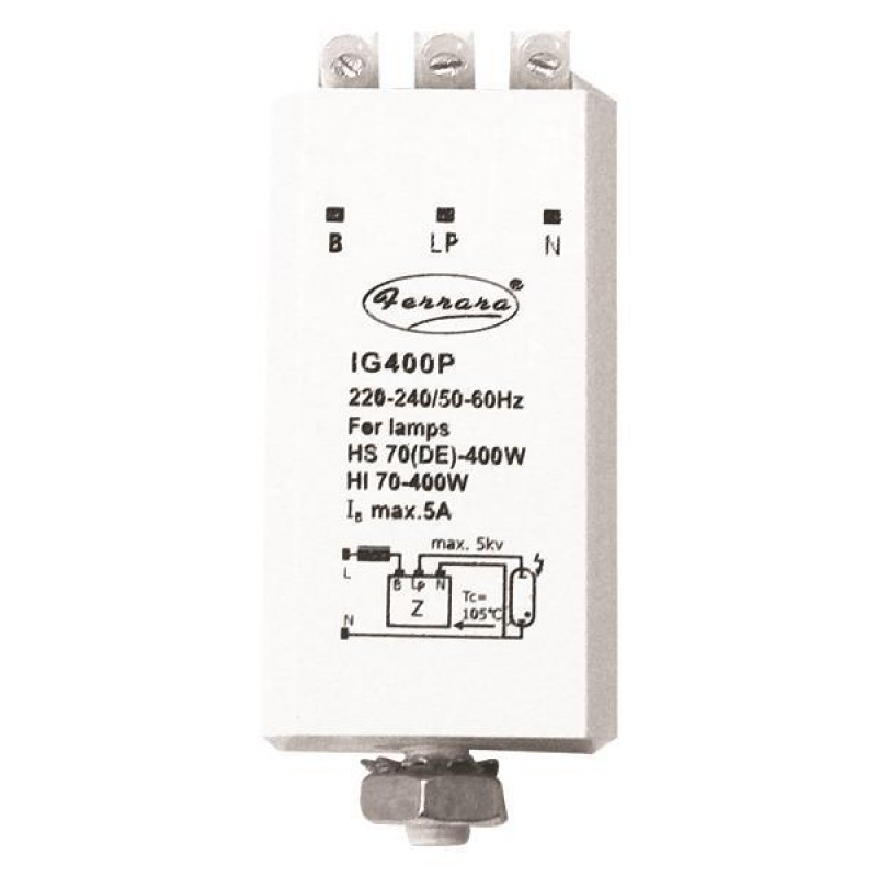 ЗАХРАНВАНЕ ЗА НАТРИЕВИ ЛАМПИ 70-400W 230V ЗАХРАНВАНЕ ЗА НАТРИЕВИ ЛАМПИ 70-400W 230V