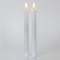 BATTERY OPERATED CANDLE, WITH FLICKERING FLAME, WHITE, TIMER, 2,2x24cm, SET 2 PCS 147-15137