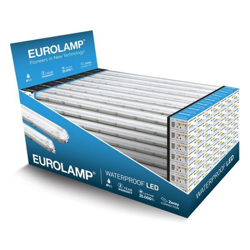 ДИСПЛЕЙ ЗА ВОДОУСТОЙЧИВА ЛУМИНИСЦЕНТНА АРМАТУРА С LED ТЮБА 1,20М