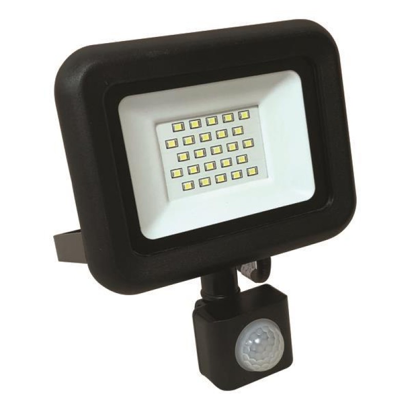 LED ПРОЖЕКТОР С ДАТЧИК ЗА ДВИЖЕНИЕ 20W ЧЕРЕН IP44 6500K LED ПРОЖЕКТОР С ДАТЧИК ЗА ДВИЖЕНИЕ 20W ЧЕРЕН IP44 6500K