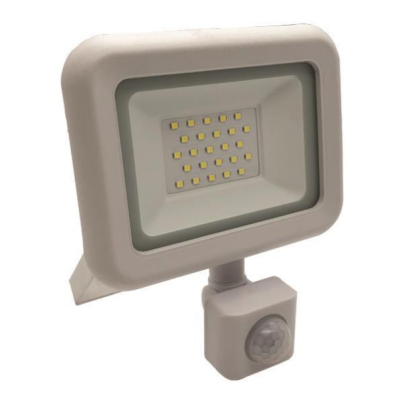 ПРОЖЕКТОР LED SMD С ДВИЖЕЩ СЕ ДЕТЕКТОР 20W БЯЛ IP44 4000K