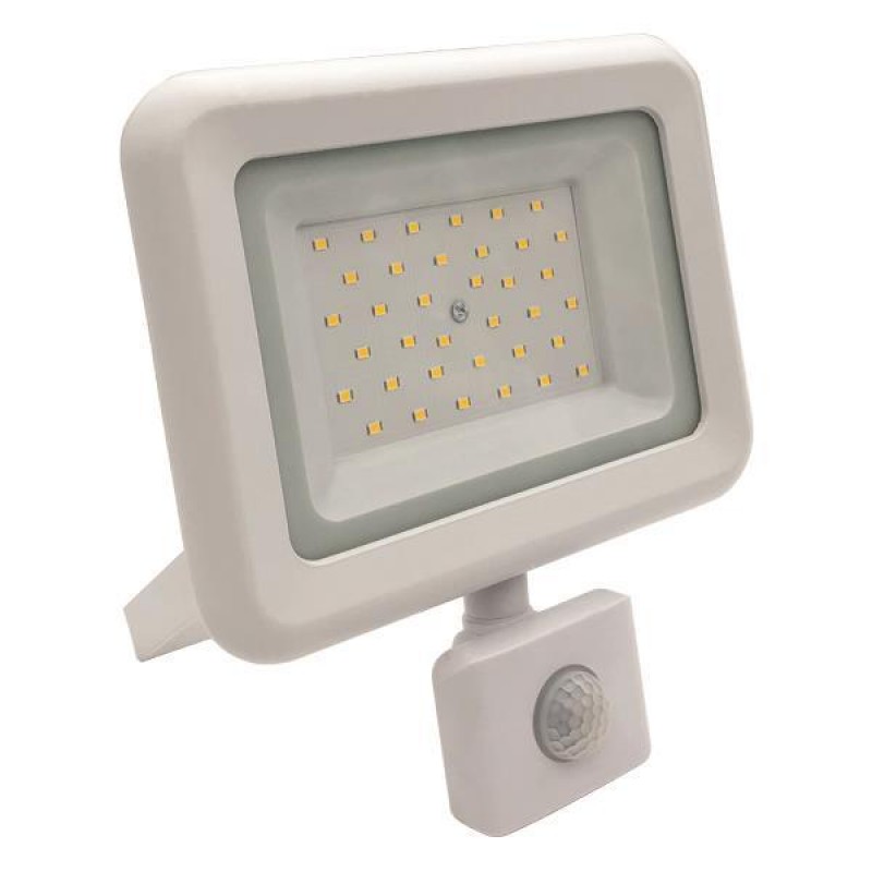 LED ПРОЖЕКТОР SMD С ДАТЧИК ЗА ДВИЖЕНИЕ 30W БЯЛ IP44