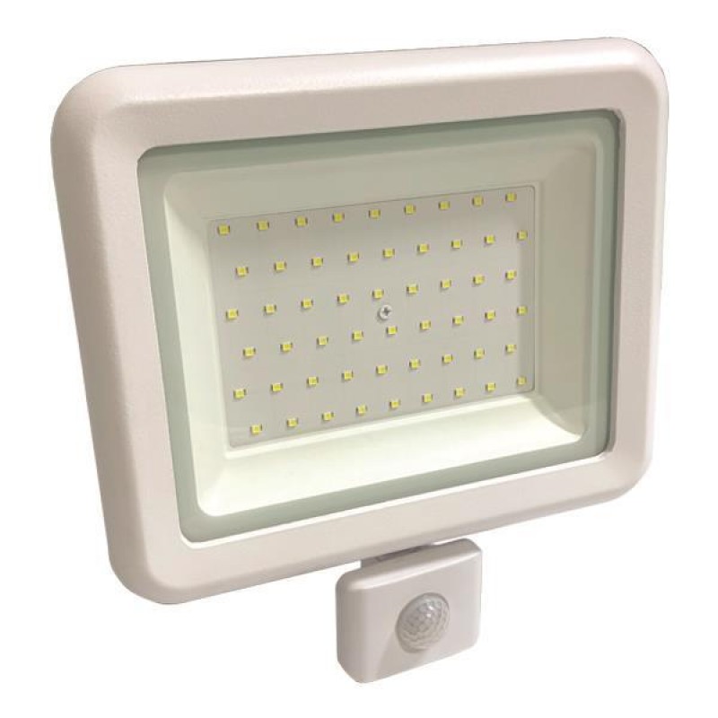 ПРОЖЕКТОР LED SMD С ДВИЖЕЩ СЕ ДЕТЕКТОР 50W БЯЛ IP44 4000K