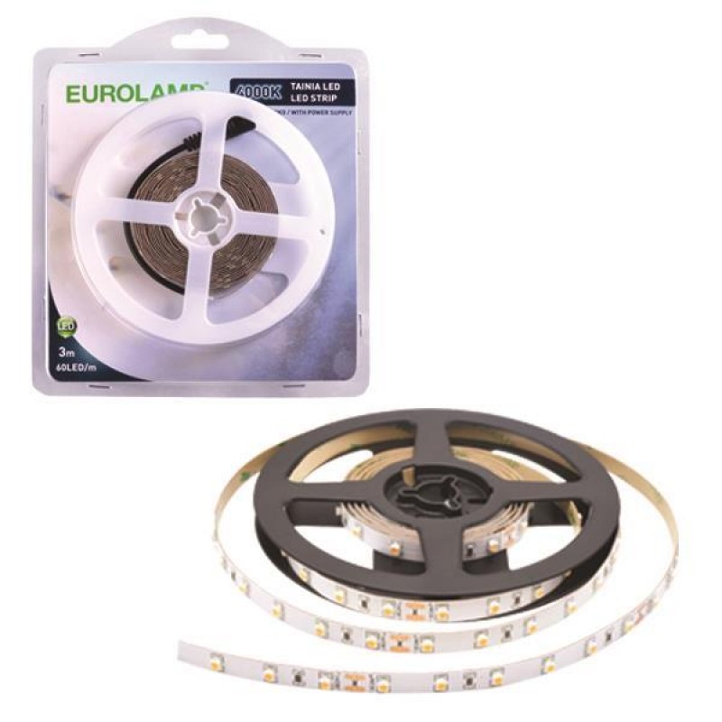 LED ЛЕНТА 3 МЕТРА 6W 4000K IP20 СЪС ЗАХРАНВАНЕ LED ЛЕНТА 3 МЕТРА 6W 4000K IP20 СЪС ЗАХРАНВАНЕ