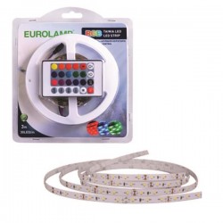 LED STRIP 3 METRES 10W + POWER SUPPLY + CONTROL 12V RGB IP20 BLISTER VALUE 147-70011