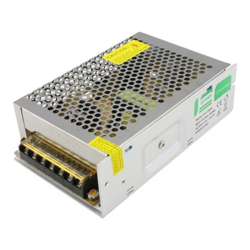 ЗАХРАНВАНЕ МЕТАЛНО ЗА LED ЛЕНТА 12V DC 200W IP20