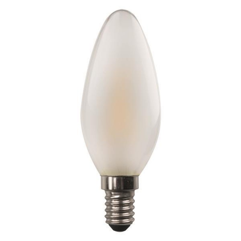 LED ЛАМПА C37 КРЪСТЕНА НИТКА 6.5W E14 6500K МАТИРАНА