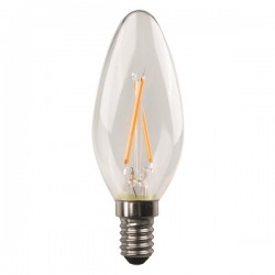 LED КРУШКА C37 С ПРЕКРЪСТЕНИ НИТКИ 2.5W E14 4000K