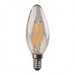 LED КРУШКА C37 С ПРЕКРЪСТЕНИ НИТКИ 4.2W E14 4000K
