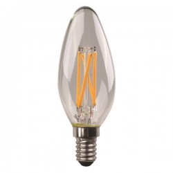LED КРУШКА C37 С ПРЕКРЪСТЕНИ НИТКИ 6.5W E14 2700K ДИМИРАЩА