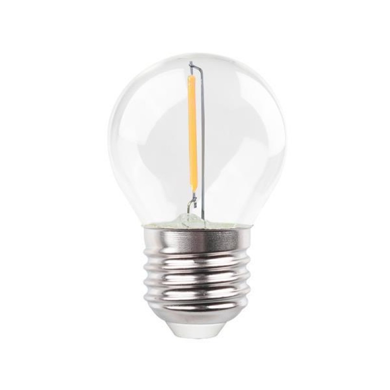 LED КРУШКА G45 ФИЛАМЕНТ 1W E27 3000K