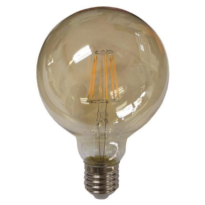 LED КРУШКА ГЛОБУС G125 ФИЛАМЕНТ 8W E27 2400K ЗЛАТИСТ ДИМИРУЕМА LED КРУШКА ГЛОБУС G125 ФИЛАМЕНТ 8W E27 2400K ЗЛАТИСТ ДИМИРУЕМА