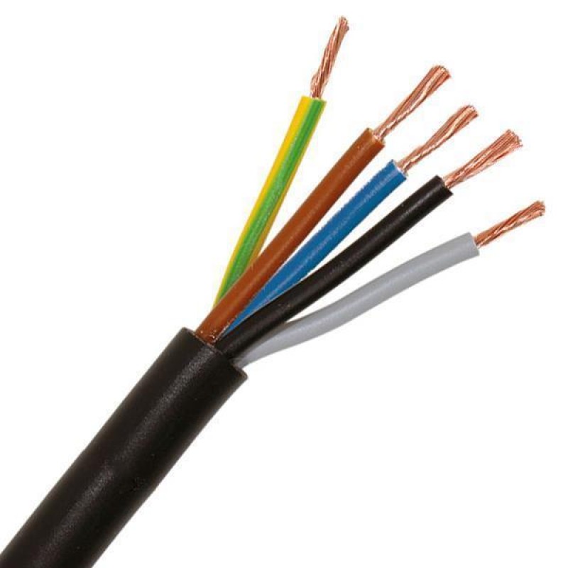 КАБЕЛ ГЪВКАВ H05VV-F 5X2,5MM2 ЧЕРЕН