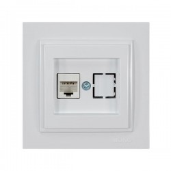 КОНТАКТНА РАМКА RJ45 CAT 6 БЯЛА КОНТАКТНА РАМКА RJ45 CAT 6 БЯЛА