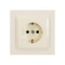 DESPINA CHILDPROOF SOCKET OUTLET EARTHED CREAM 152-10231