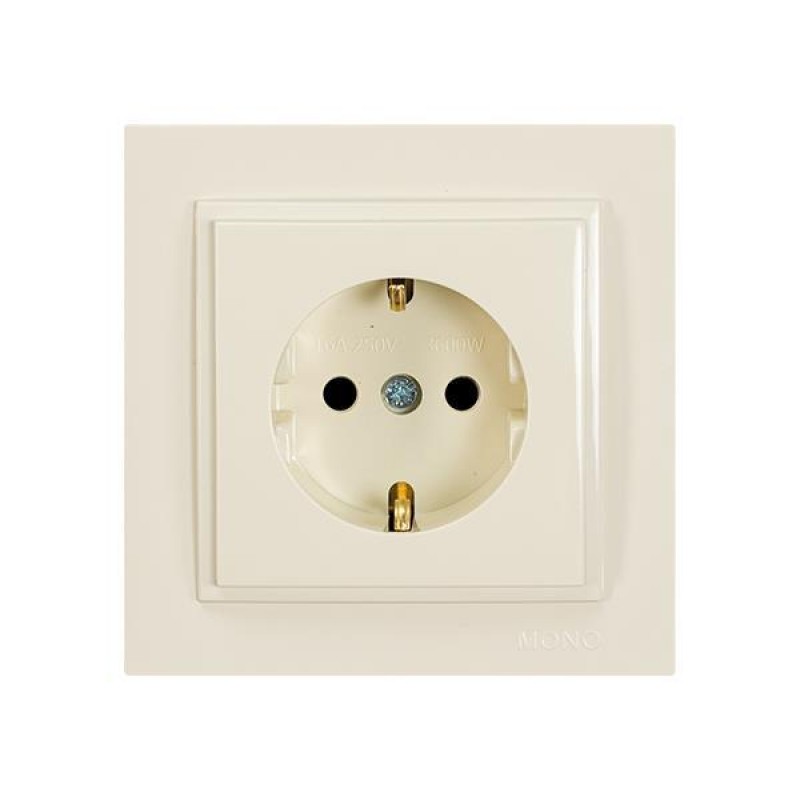 DESPINA CHILDPROOF SOCKET OUTLET EARTHED CREAM 152-10231