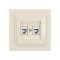 ДВОЕН ТЕЛЕФОНЕН КОНТАКТ RJ45 CAT3 КРЕМ