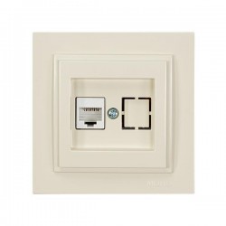 КОНТАКТНА РАМКА С RJ45 КАТ.6 КРЕМ КОНТАКТНА РАМКА С RJ45 КАТ.6 КРЕМ