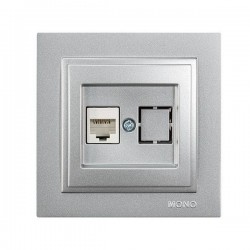 КОНТАКТЕН ИЗХОД RJ45 CAT 6 СРЕБРИСТ КОНТАКТЕН ИЗХОД RJ45 CAT 6 СРЕБРИСТ