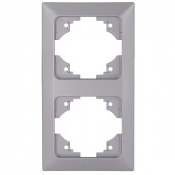 2 GANG VERTICAL FRAME SILVER 152-12225 2 GANG VERTICAL FRAME SILVER 152-12225