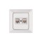 ДВОЕН RJ45 КОНТАКТ КАТ. 6 - БЯЛ