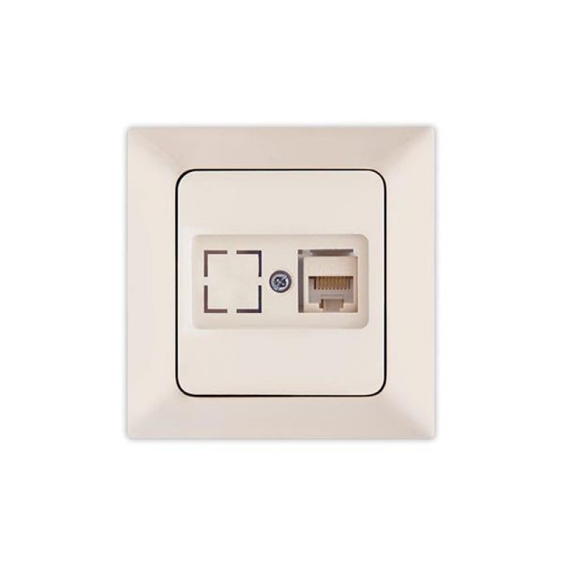 ДАТА БУКСА RJ45 КРЕМ ДАТА БУКСА RJ45 КРЕМ