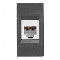 КОНТАКТЕН МОДУЛ RJ45 CAT3 АНТРАЦИТ