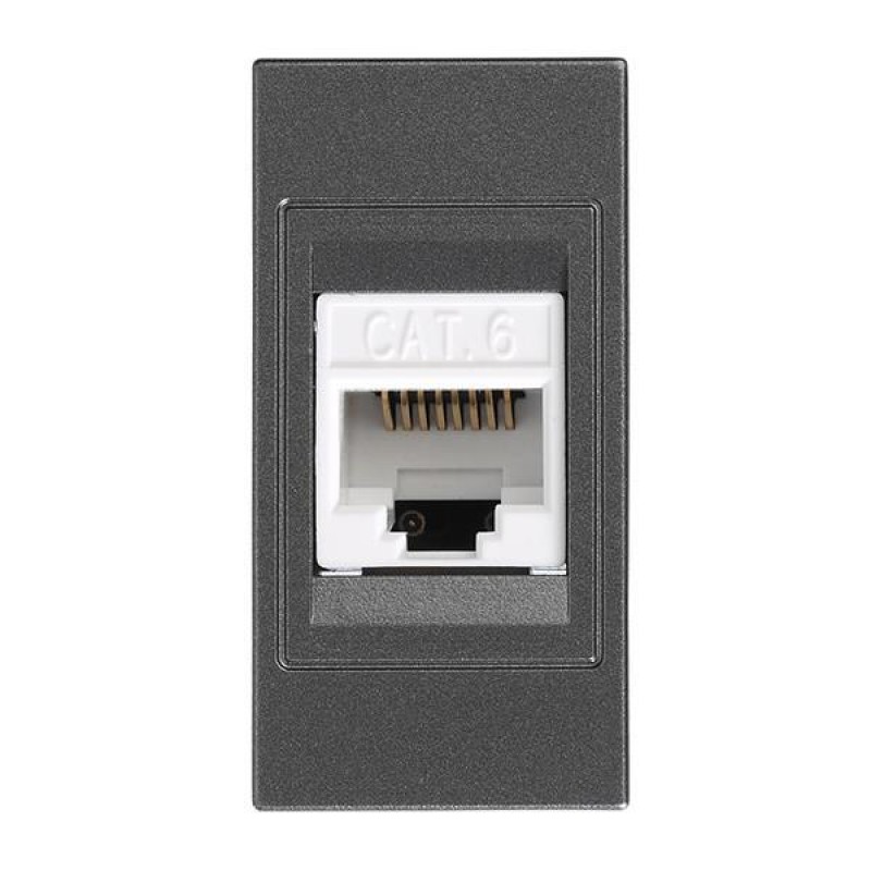 КОМУНИКАЦИОНЕН КОНТАКТ RJ45 CAT6 АНТРАЦИТ КОМУНИКАЦИОНЕН КОНТАКТ RJ45 CAT6 АНТРАЦИТ
