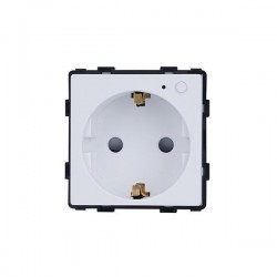 УМЕН WIFI КОНТАКТ SCHUKO 16A С ИНДИКАТОР И МОЩНОСТЕН МЕТЪР БЯЛ