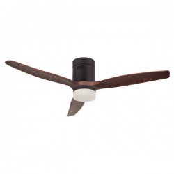 DECORATIVE FAN BLACK, 3 BROWN BLADES WITH BLUETOOTH SPEAKER, LED LIGHT AND CONTROL Φ132 40W DC MOTOR 300-25022 DECORATIVE FAN BLACK, 3 BROWN BLADES WITH BLUETOOTH SPEAKER, LED LIGHT AND CONTROL Φ132 40W DC MOTOR 300-25022