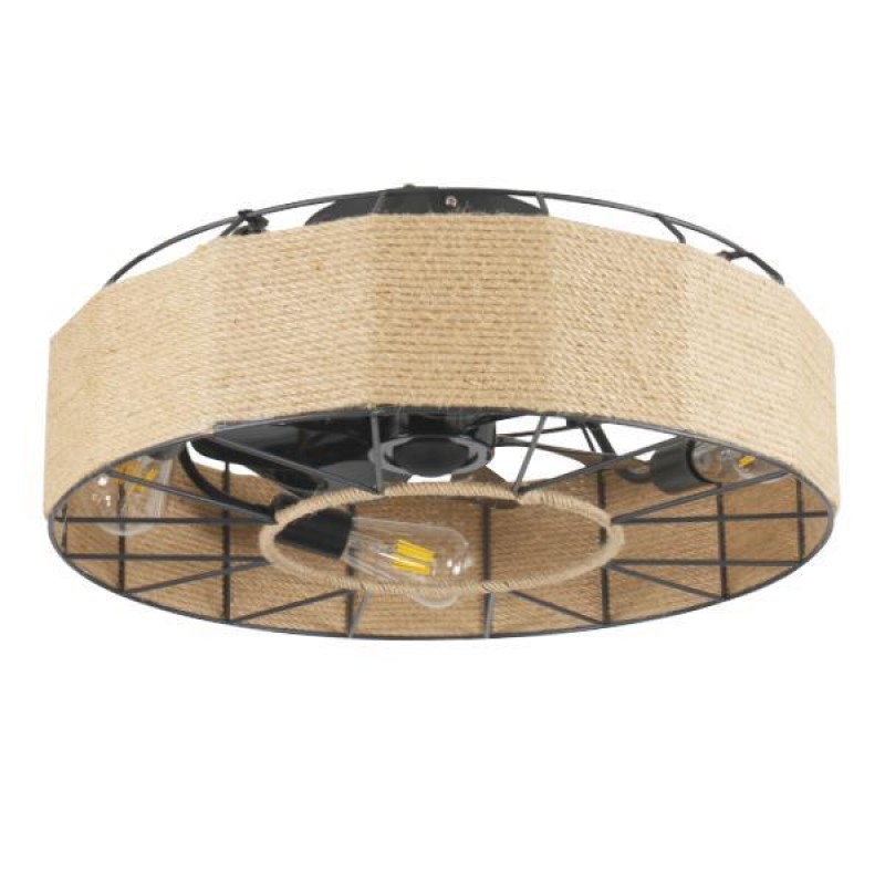 ДЕКОРАТИВЕН ВЕНТИЛАТОР С КОНОПЕНА НИТКА 4XE27 С ДИСТАНЦИОННО Φ55 DC 20W ДЕКОРАТИВЕН ВЕНТИЛАТОР С КОНОПЕНА НИТКА 4XE27 С ДИСТАНЦИОННО Φ55 DC 20W