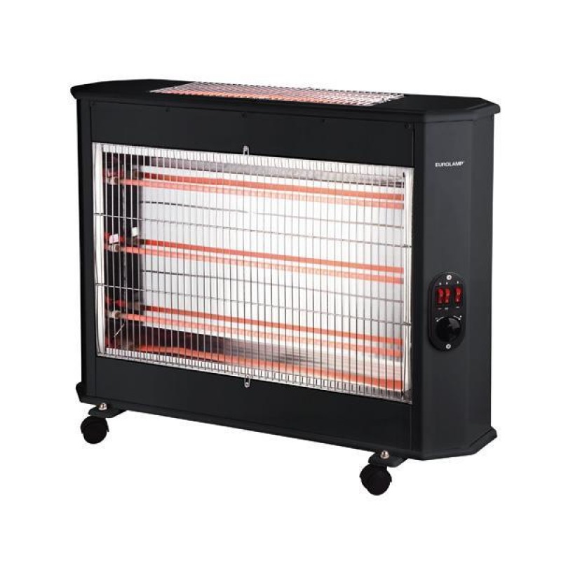КВАРЦОВ НАГРЕВАТЕЛ 2800W ЧЕРЕН С ТЕРМОСТАТ