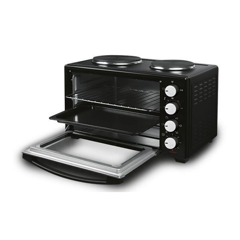 ЕЛЕКТРИЧЕСКА ФУРНА С КОТЛОНИ 3200W 38L ЧЕРНА ЕЛЕКТРИЧЕСКА ФУРНА С КОТЛОНИ 3200W 38L ЧЕРНА