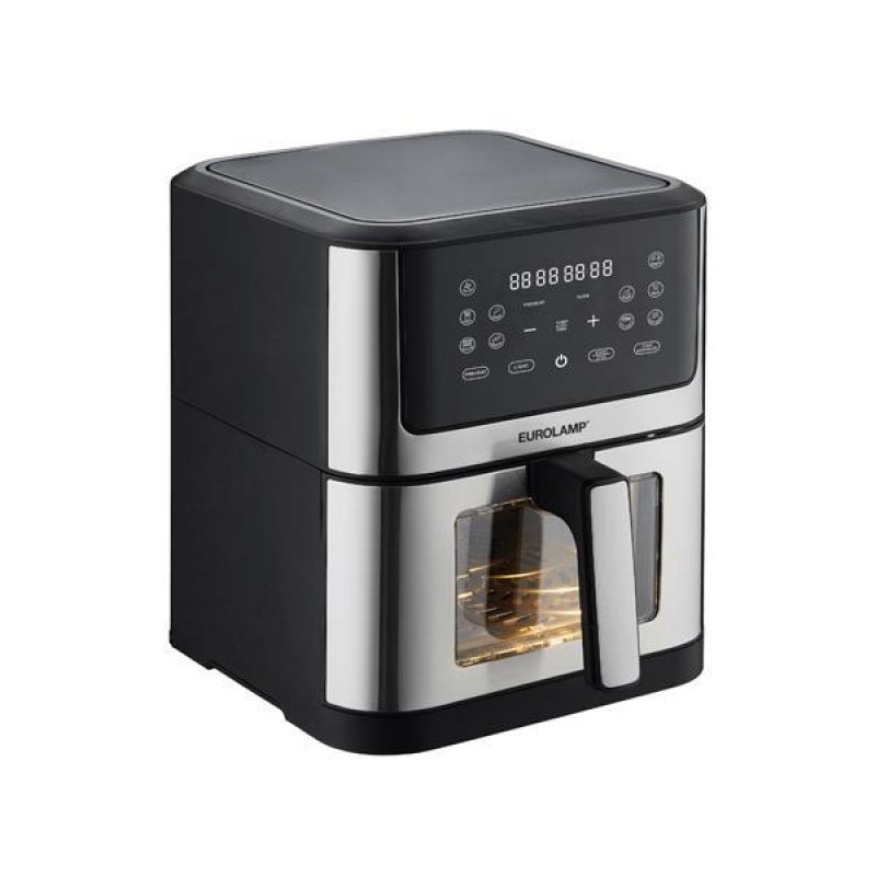 ФРИТЮРНИК С ПРОЗОРЕЦ И ПОДВИЖНА КОШНИЦА 8L 1800W ЧЕРЕН