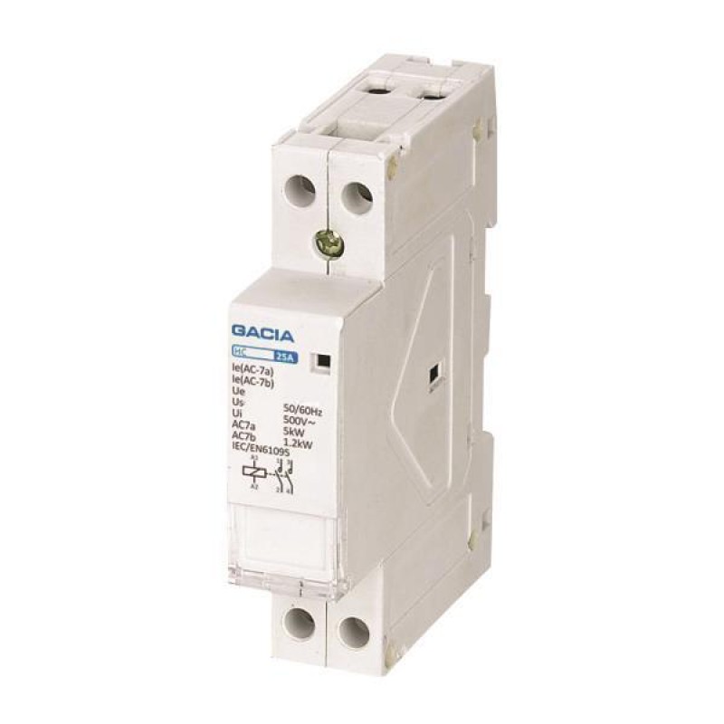 РЕЛЕ ЗА ШИНА 2Х25А 2NO 24V AC GACIA