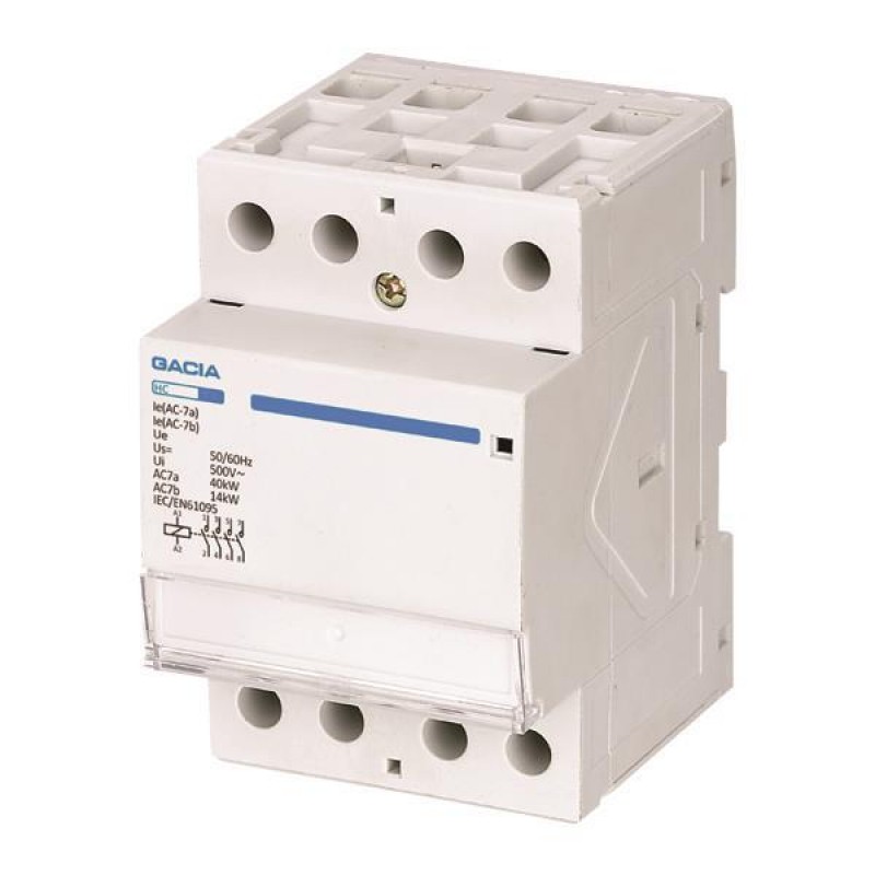РЕЛЕ ЗА ШИНА 4X40А 4NO 24V AC GACIA РЕЛЕ ЗА ШИНА 4X40А 4NO 24V AC GACIA