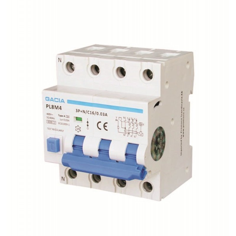 ОСВЕТЛЕНИЕ RCBO DC PL8M4 3P+N C40A 100MA 6KA TYPE A ОСВЕТЛЕНИЕ RCBO DC PL8M4 3P+N C40A 100MA 6KA TYPE A