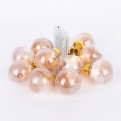 10 LED ДЕКОРАТИВНИ ТОПКИ В РОЗОВО ЗЛАТО