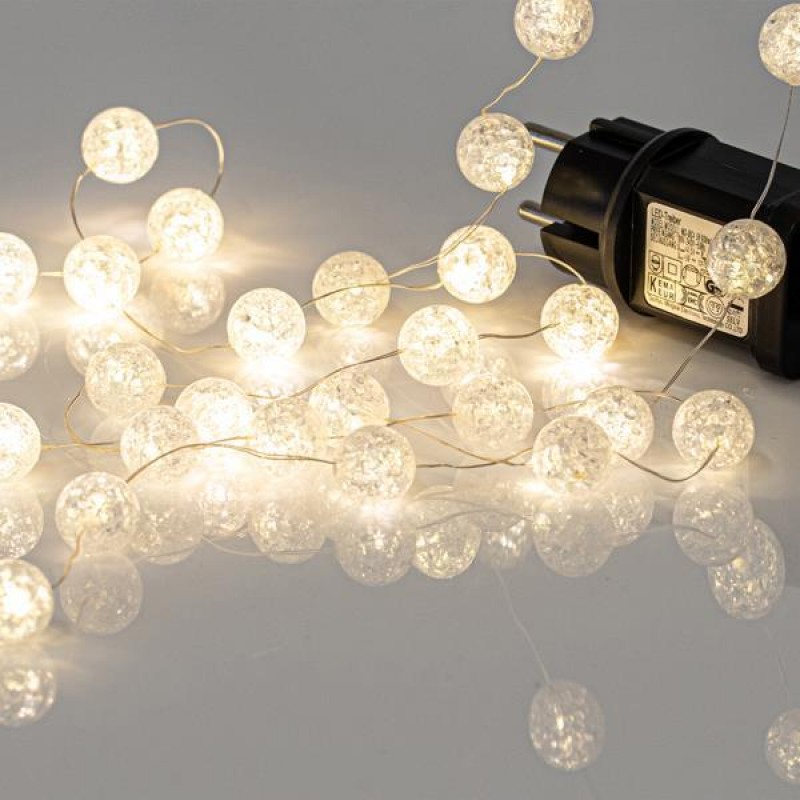 100 МИНИ LED АКРИЛНИ ТОПКИ 2 СМ, ТОПЛО БЯЛА СВЕТЛИНА