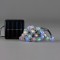 LINE, 80 LED 5mm WITH ACRYLIC BALLS 1,8cm, SOLAR PANEL WITH LIGHT SENSOR, 8 M/F, GREEN PVC WIRE, MULTI LED PER 10cm, LEAD WIRE 1m, IP44 600-04852