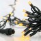 LINE, 100 LED 5mm WITH CUPS, 230V, 3 CONNECTORS UNTIL 9 SET, GREEN RUBBER WIRE, WARM WHITE LED, PER 10cm, LEAD WIRE 1.5m, IP65 600-09101