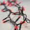 LINE, 100 LIGHTS 4mm, 230V, CONNECTOR UNTIL 3, LEAD WIRE 150cm, GREEN WIRE, RED LIGHT, PER 5cm, IP20 600-10113