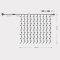 CURTAIN, 200 LED 5mm WITH CUPS, 230V, CONNECTOR UNTIL 5, GREEN RUBBER WIRE, WARM WHITE LED (H100 x W200cm, 20 LINES x 10 LED), LEAD WIRE 1.5m, IP65 600-11116