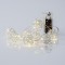 LINE, 10 MINI LED, WITH METAL BALLS 3cm, BATTERY BOX 2xAA, SILVER COPPER WIRE, WARM WHITE LED, PER 10cm, LEAD WIRE 50cm, IP20 600-11236