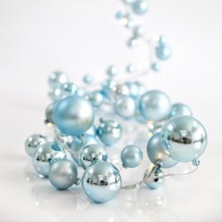 DECO GARLAND, BLUE CHRISTMAS BALLS WITH 20 LED 5mm, LEAD WIRE 300cm, PER 12cm, IP20 600-11285 DECO GARLAND, BLUE CHRISTMAS BALLS WITH 20 LED 5mm, LEAD WIRE 300cm, PER 12cm, IP20 600-11285
