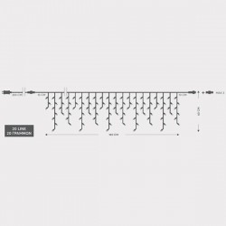 ICICLE, 100 LED 3mm, 31V ADAPTOR, CONNECTOR UNTIL 3, TRANSPARENT WIRE, WHITE LED (H60 x W180cm, 3/7/4/6), LEAD WIRE 3m, IP44 600-11350 ICICLE, 100 LED 3mm, 31V ADAPTOR, CONNECTOR UNTIL 3, TRANSPARENT WIRE, WHITE LED (H60 x W180cm, 3/7/4/6), LEAD WIRE 3m, IP44 600-11350