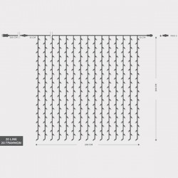 СВЕТЛИННА ЗАВЕСА С 360 LED ДИОДА СВЕТЛИННА ЗАВЕСА С 360 LED ДИОДА