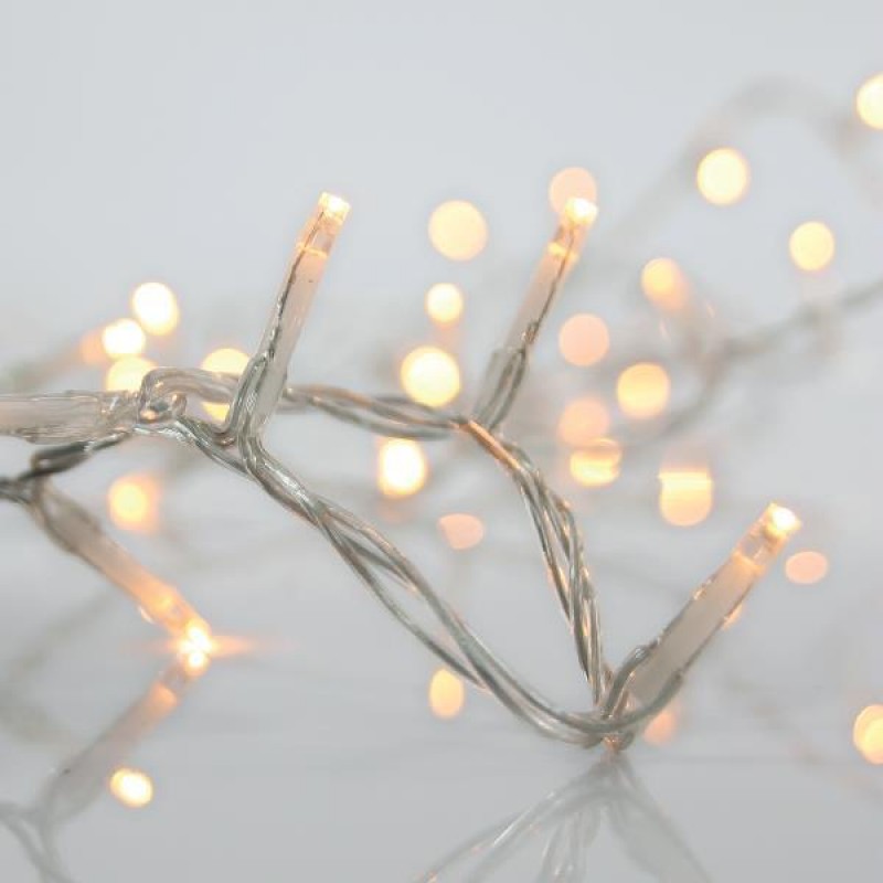 ICICLE, 300 LED 3mm, 31V ADAPTOR, CONNECTOR UNTIL 3, TRANSPARENT WIRE, WARM WHITE LED (H70 x W900cm, 3/7/4/6), LEAD WIRE 3m, IP44 600-11385