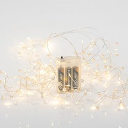 СВЕТЛИНЕН КЛЪСТЕР 2М, 120 LED, ТОПЛА БЯЛА СВЕТЛИНА